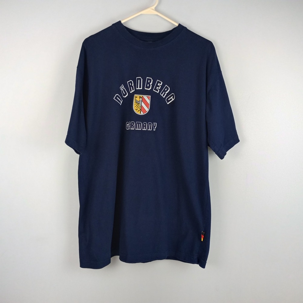 Mens M Design Nurnberg Germany Graphic T-Shirt Navy Blue XL Cotton Souvenir Tee